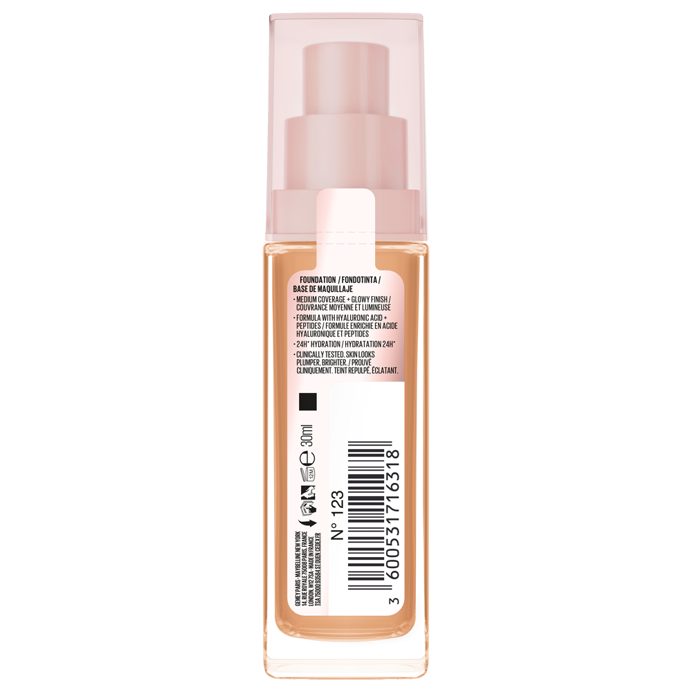 Bild: MAYBELLINE Face Lifter Plump & Glow Foundation 123