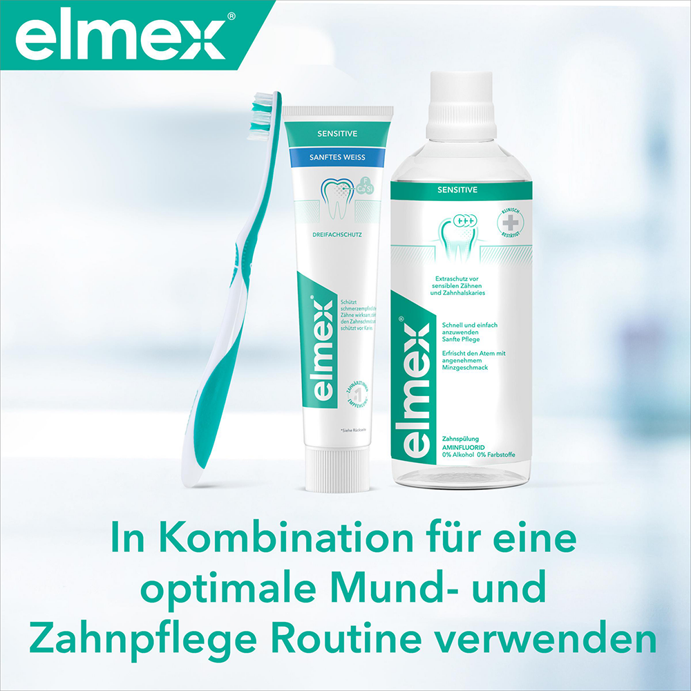 Bild: elmex Sensitive Sanftes Weiß Zahnpasta
