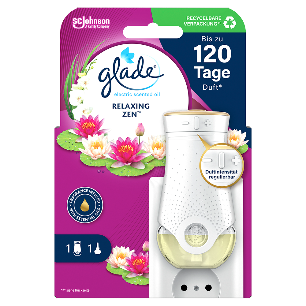 Bild: Glade Duftstecker Electric Scented Oil Starter Set Relaxing Zen 