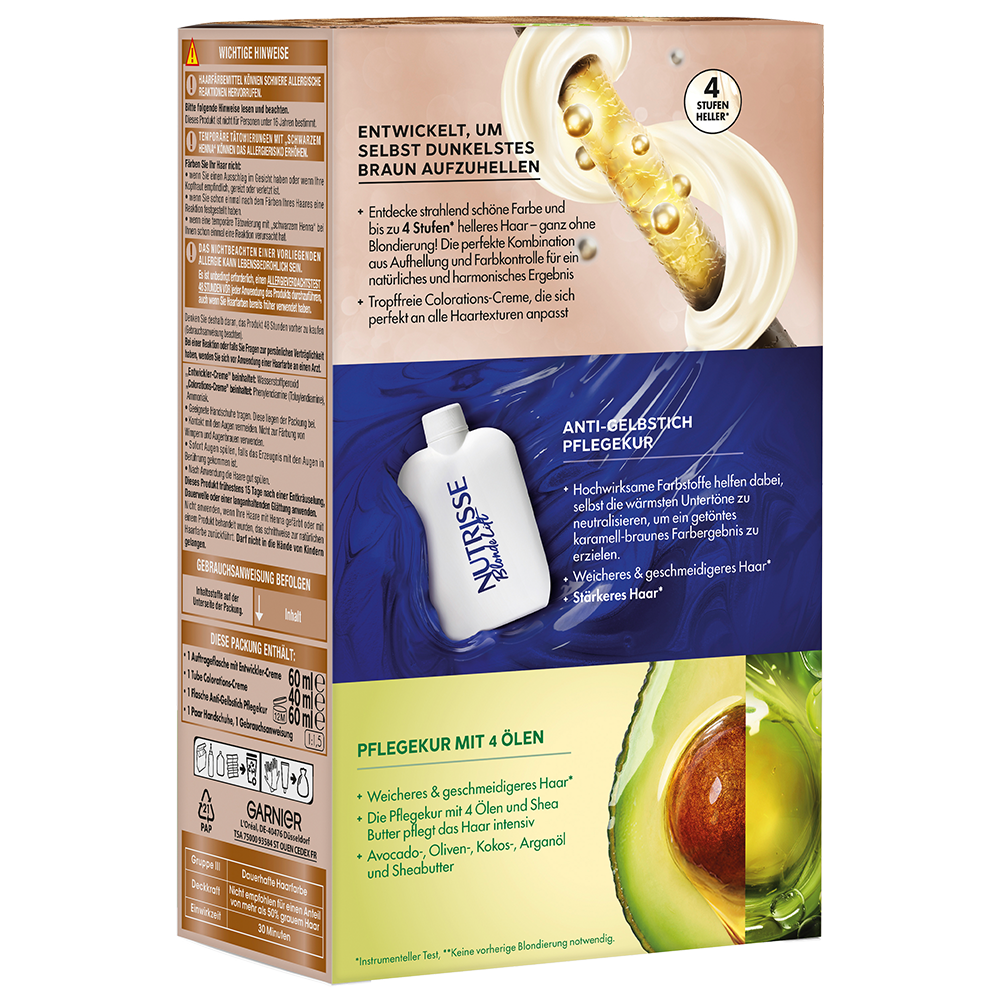 Bild: GARNIER Nutrisse Blonde Lift Karamell Toffee