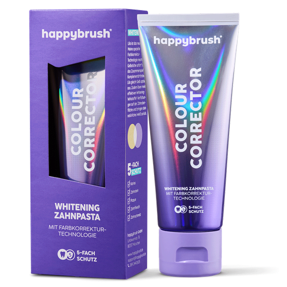 Bild: happybrush Colour Corrector Zahnpasta 