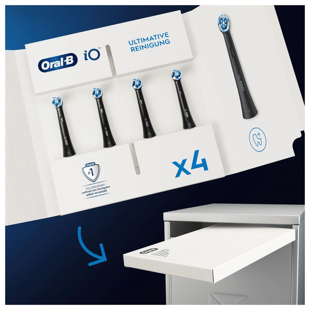 Bild: Oral-B iO Black Ultimative Reinigung Aufsteckbürsten, Schwarz 