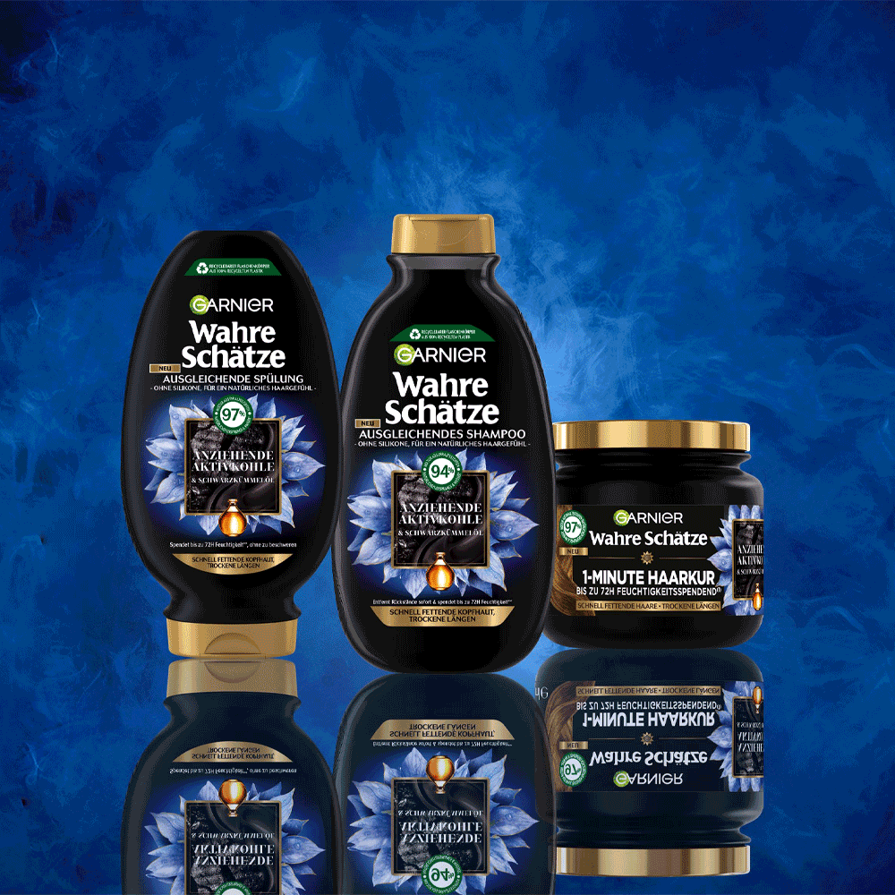 Bild: GARNIER Wahre Schätze Haarkur Aktivkohle und Schwarzkümmelöl 
