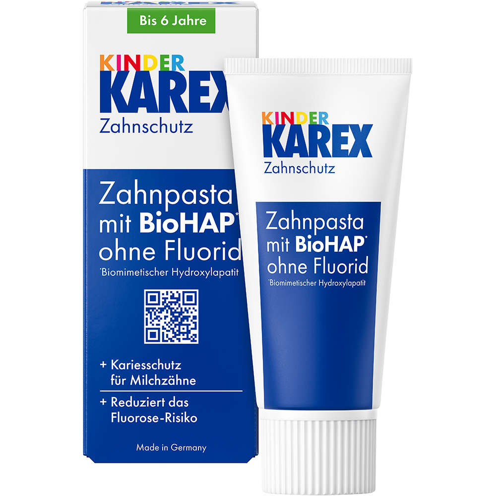 Bild: Karex Kinder Zahnpasta mit BioHAP 