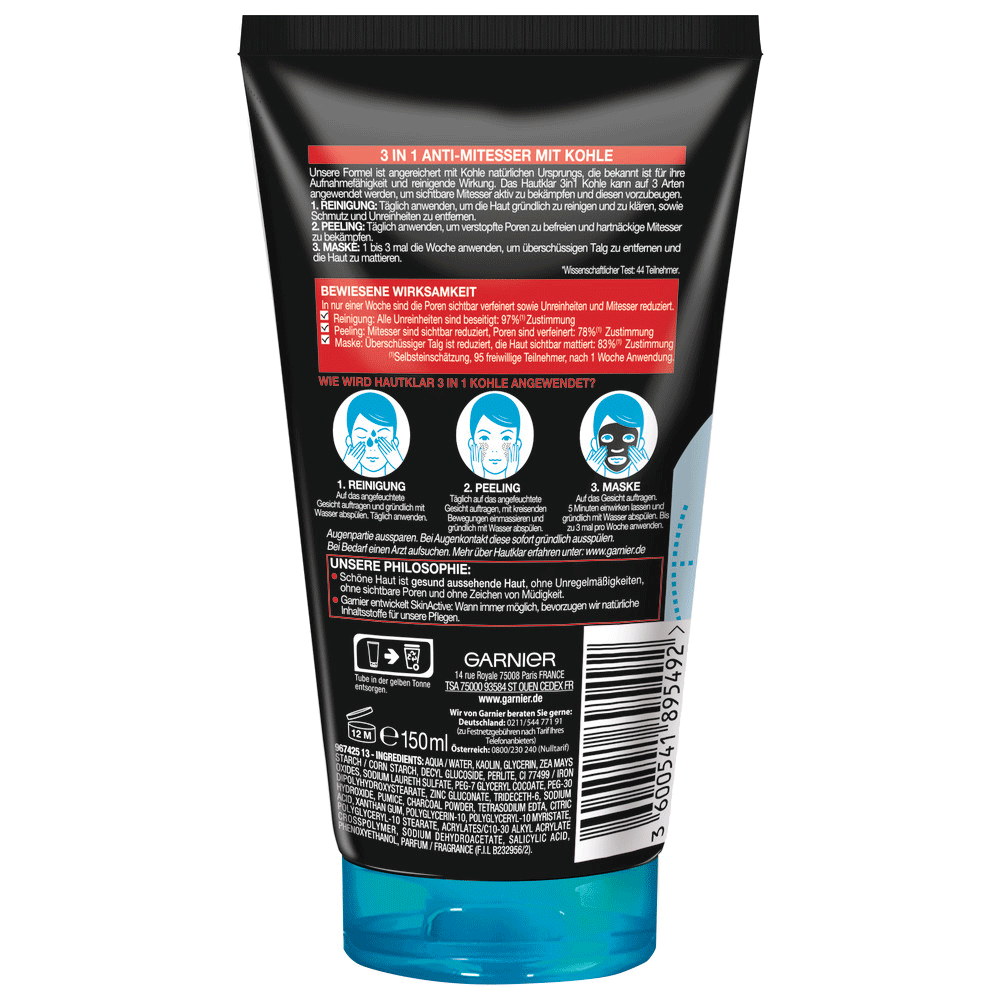 Bild: GARNIER SKIN ACTIVE Hautklar 3in1 Anti-Mitesser 
