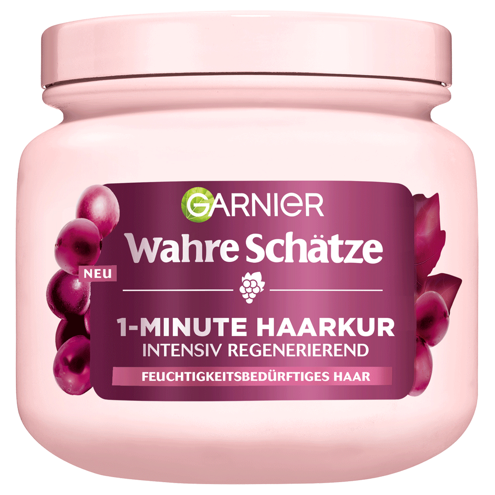 Bild: GARNIER Wahre Schätze 1-Minute Haarkur Traube Hydraboost 