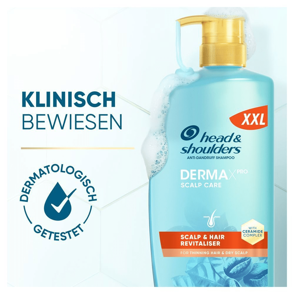Head & Shoulders DERMA X PRO Shampoo gegen Schuppen für dünnes Haar und trockene Kopfhaut