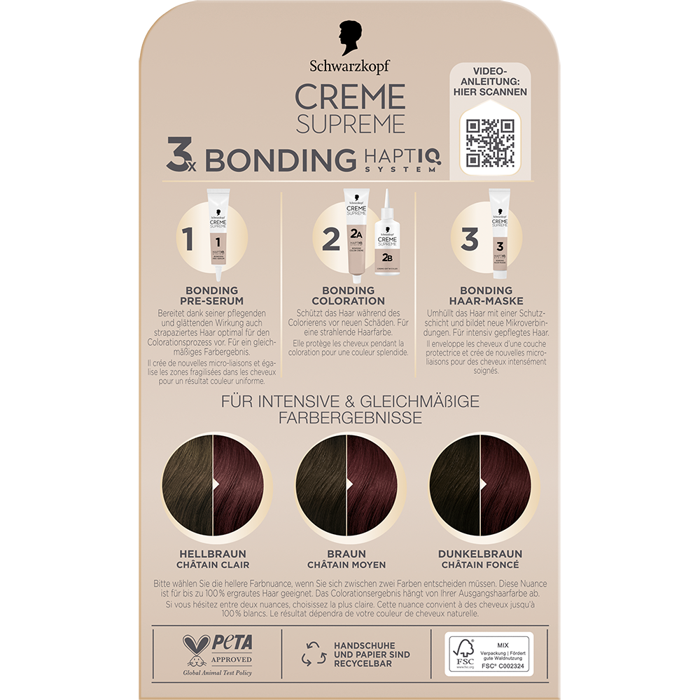 Bild: Schwarzkopf Creme Supreme Creme Coloration Violett-Braun
