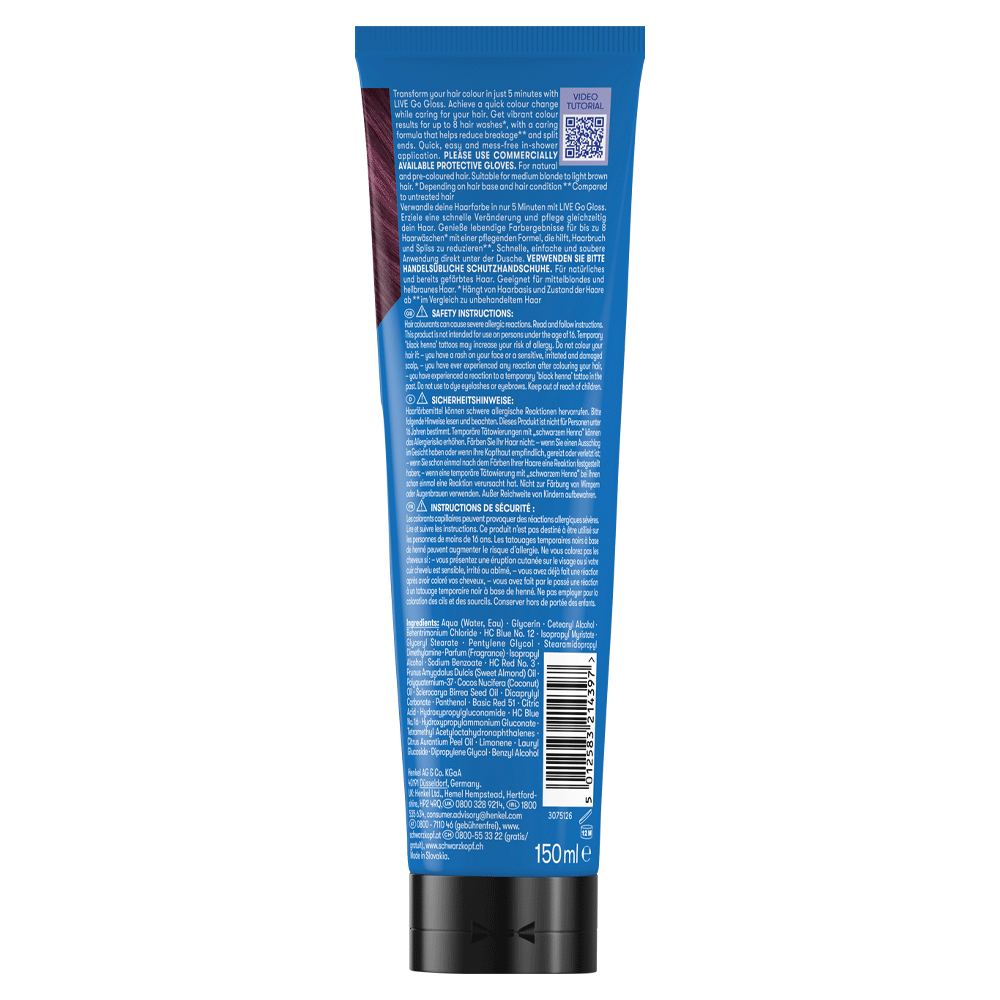 Bild: Schwarzkopf Live Go Gloss Cherre Cola Red 