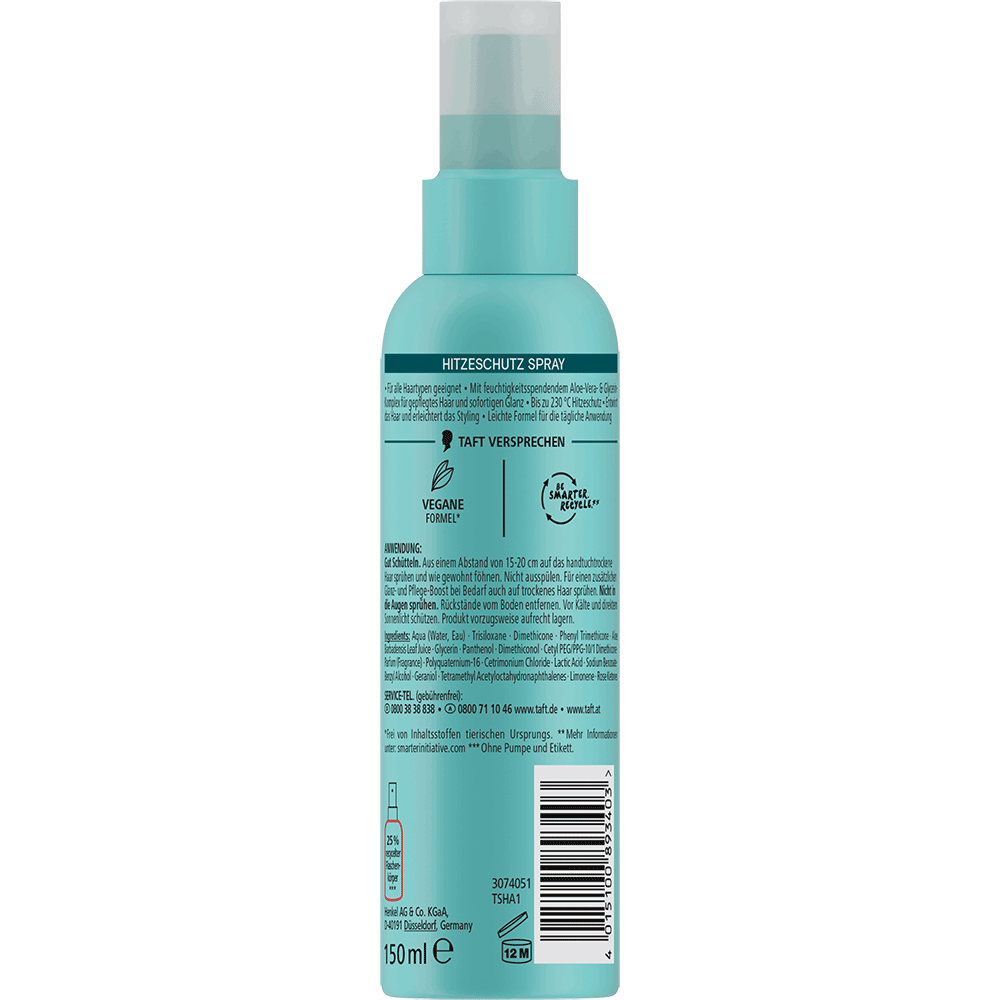 Bild: Schwarzkopf taft Hitzeschutz Spray Hydra Protect Aloe Boost 