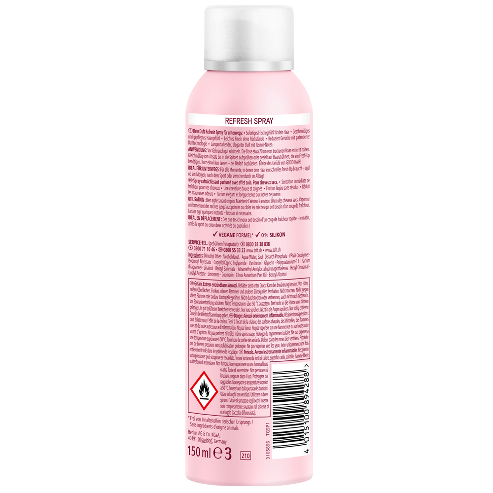 Bild: Schwarzkopf taft Good Hair+ Duft Refresh Spray Soft Jasmine
