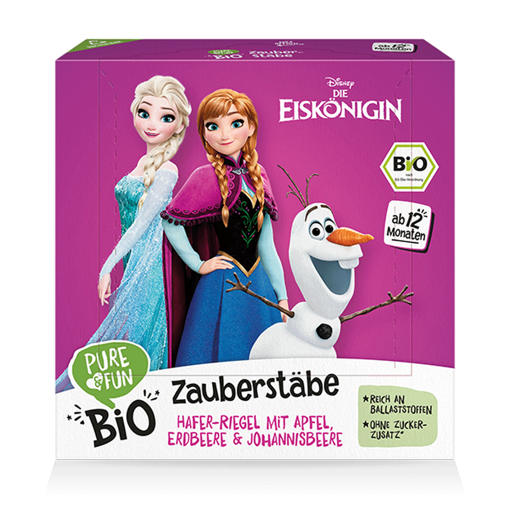 Bild: Pure & Fun Disney Bio Zauberstäbe Hafer-Riegel