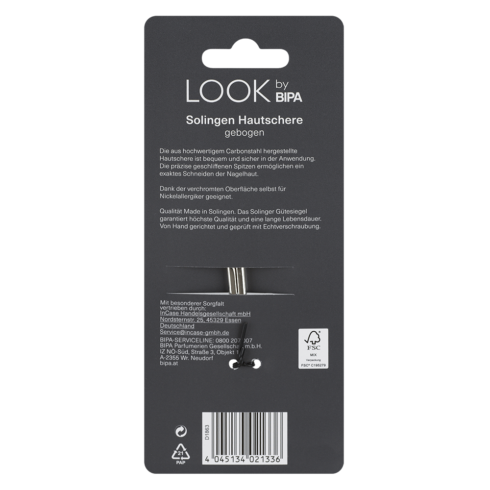 Bild: LOOK BY BIPA Hautschere gebogen 