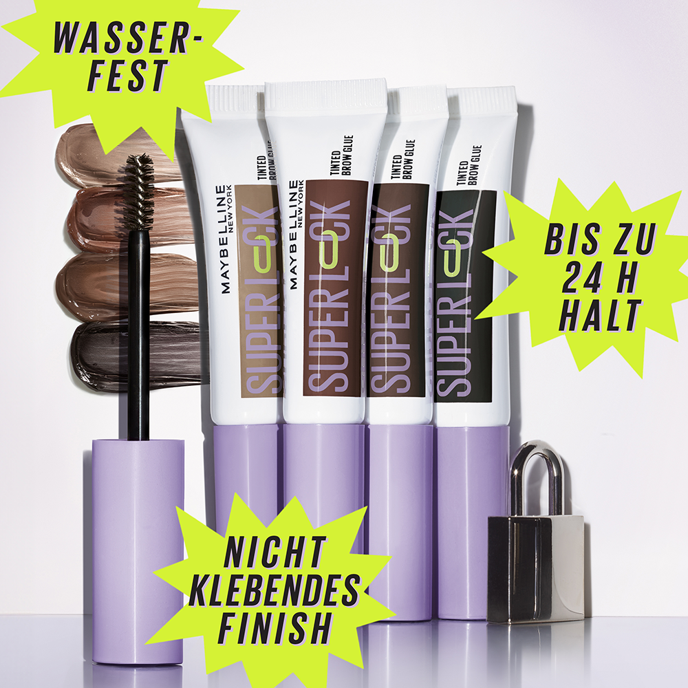 Bild: MAYBELLINE Super Lock Brow Glue Augenbrauengel Medium Brown