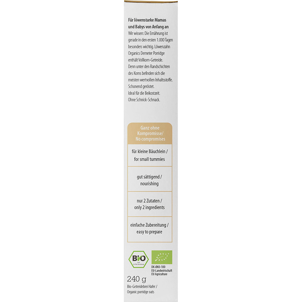 Bild: Löwenzahn organics Bio Baby Porridge Hafer Pur 
