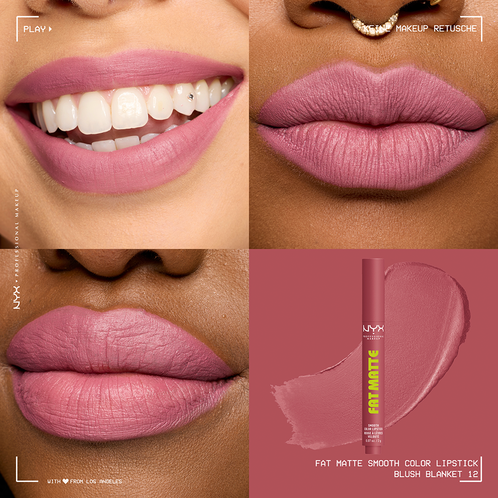 Bild: NYX Professional Make-up Fat Matte Smooth Lippenstift Blush Blanket