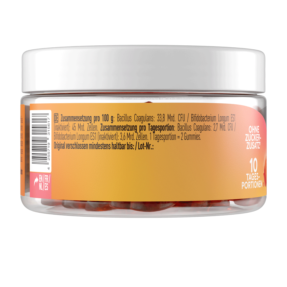 Bild: More Biotic+ Gummies Pfirsich Erdbeere 