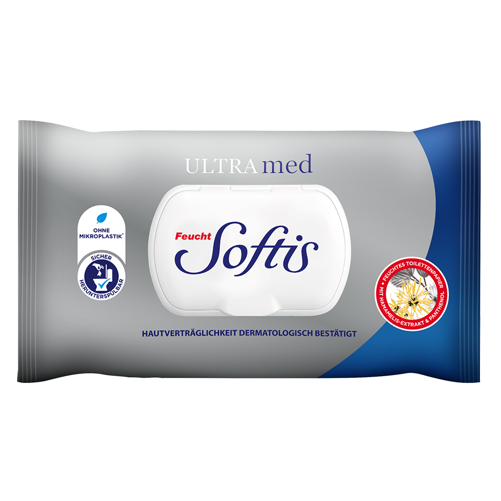 Bild: Softis Feuchtes Toilettenpapier Ultra Med 