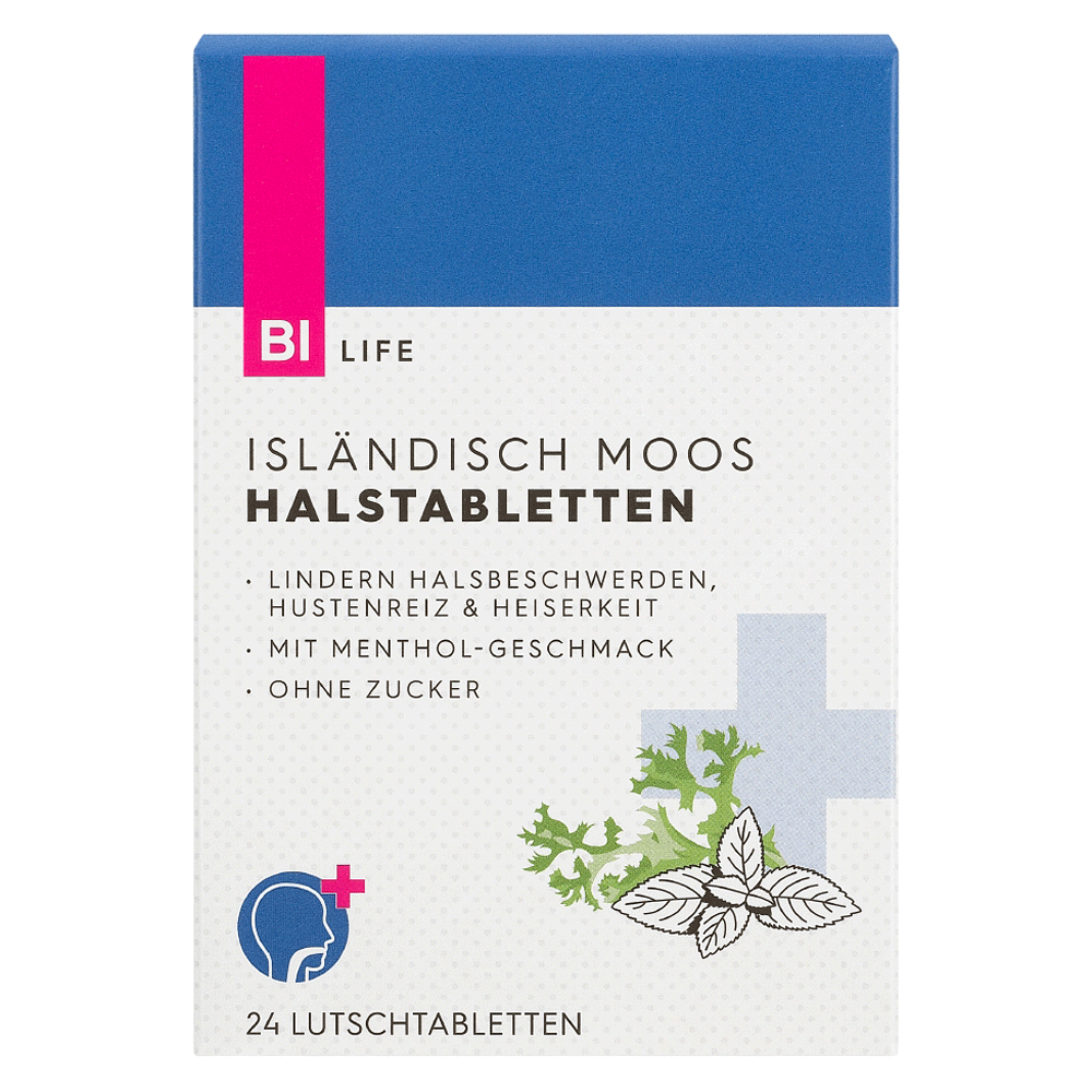 Bild: BI LIFE Isländisch Moos Halsschmerz Lutschtabletten