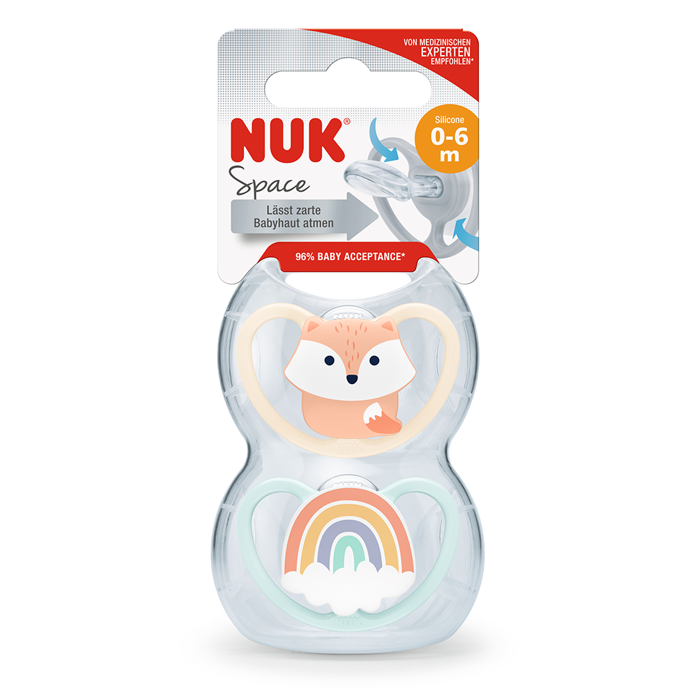 Bild: NUK Space Schnuller Apricot