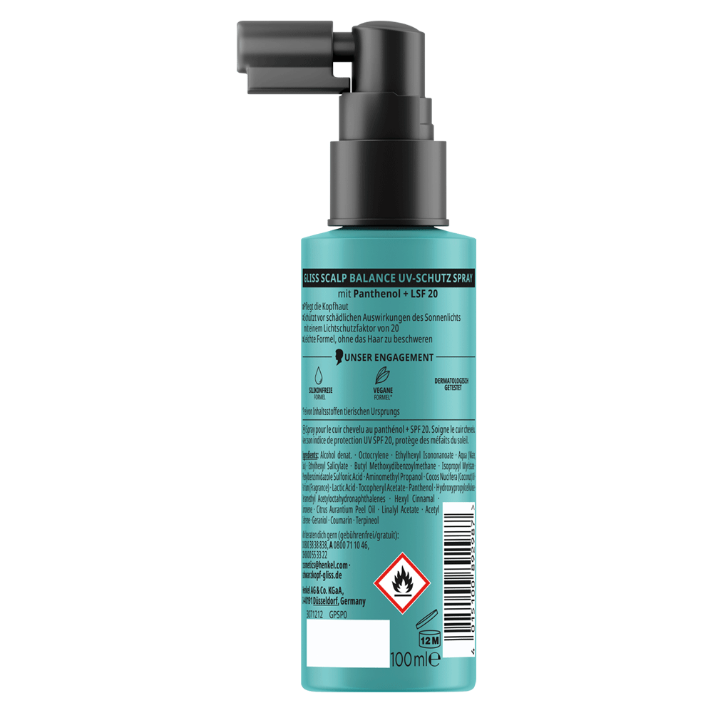 Bild: Schwarzkopf GLISS UV Schutz Spray Scalp Balance Kopfhautpflege