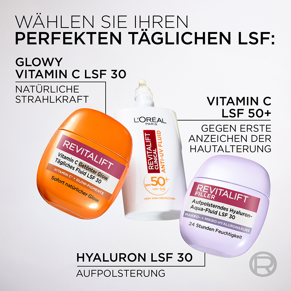 Bild: L'ORÉAL PARIS Revitalift Filler Aufpolsterndes Hyaluron Aqua-Fluid LSF 30
