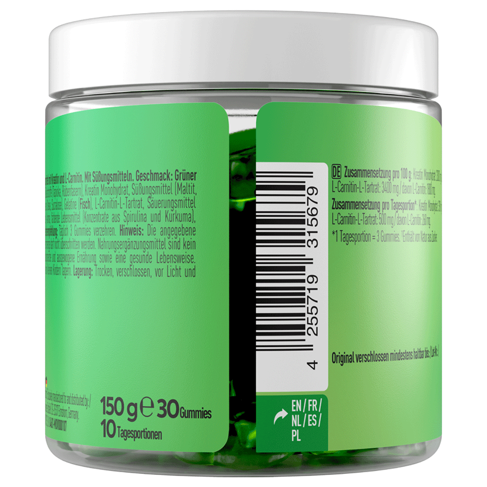 Bild: More Kreatin+ Gummies Grüner Apfel