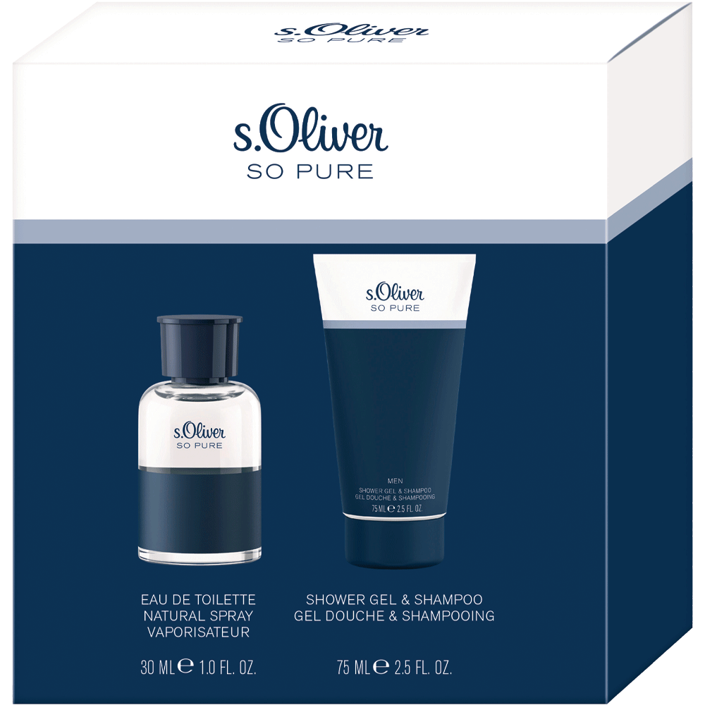 Bild: s.Oliver So Pure Men Geschenkset Eau de Toilette 30 ml + Duschgel 75 ml 