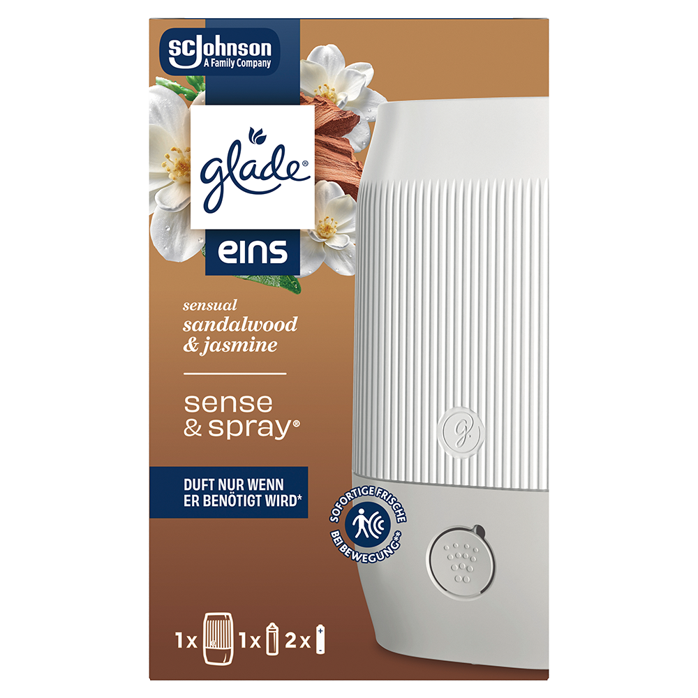 Bild: Glade Eins Sense & Spray sandalwood & jasmine 