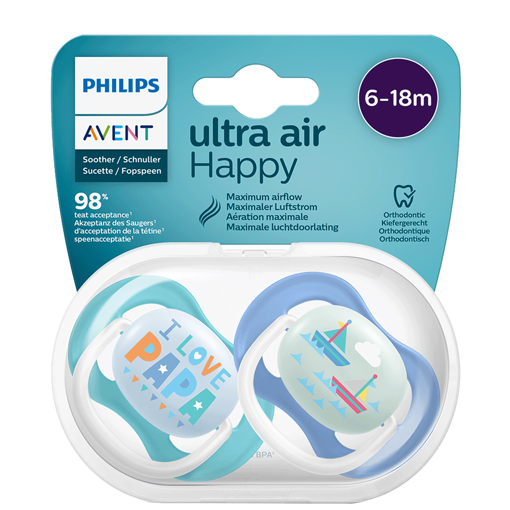 Bild: PHILIPS AVENT Schnuller Ultra Air Happy 6-18M