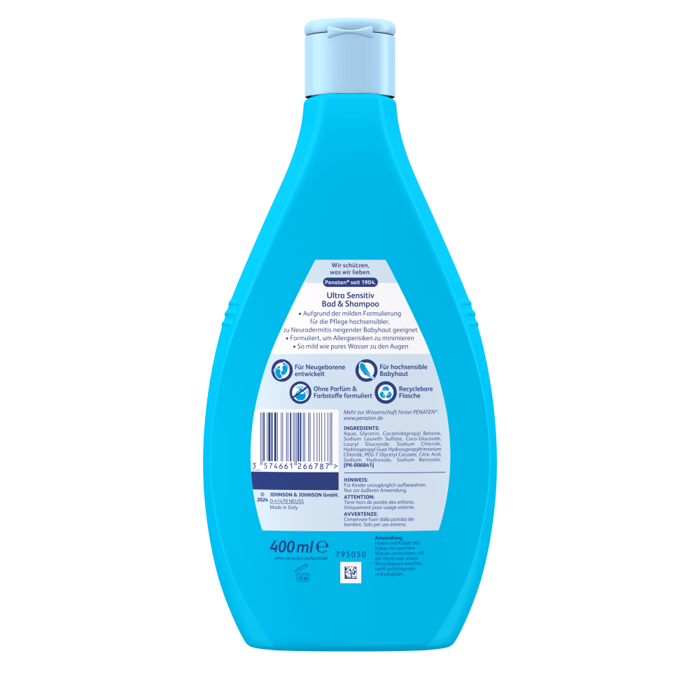 Bild: PENATEN Ultra Sensitiv Bad und Shampoo