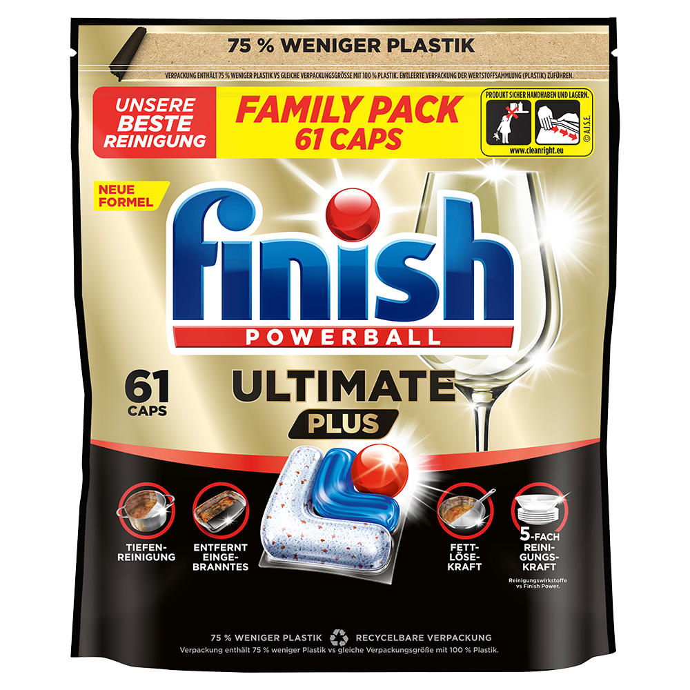 Bild: finish Powerball Ultimate Plus Geschirrspültabs Family Pack