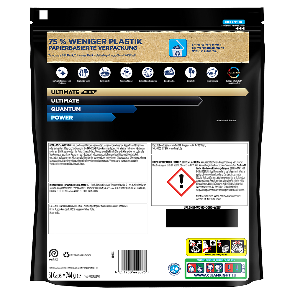 Bild: finish Powerball Ultimate Plus Geschirrspültabs Family Pack