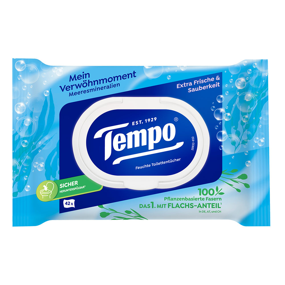 Bild: Tempo Feuchtes Toilettenpapier Meeresmineralien 