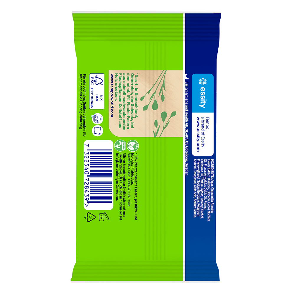 Bild: Tempo Feuchtes Toilettenpapier Travelpack sanft & pflegend 