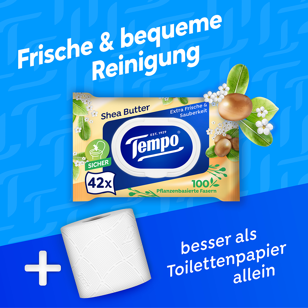 Bild: Tempo Feuchtes Toilettenpapier Shea Butter 