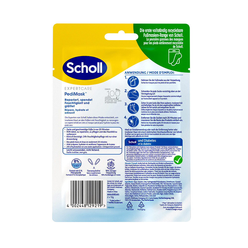 Bild: Scholl Intensiv pflegende Fußmaske in Socken