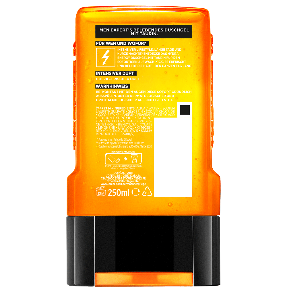 Bild: L'ORÉAL PARIS MEN EXPERT Duschgel Hydra Energy Wake Up Effect 