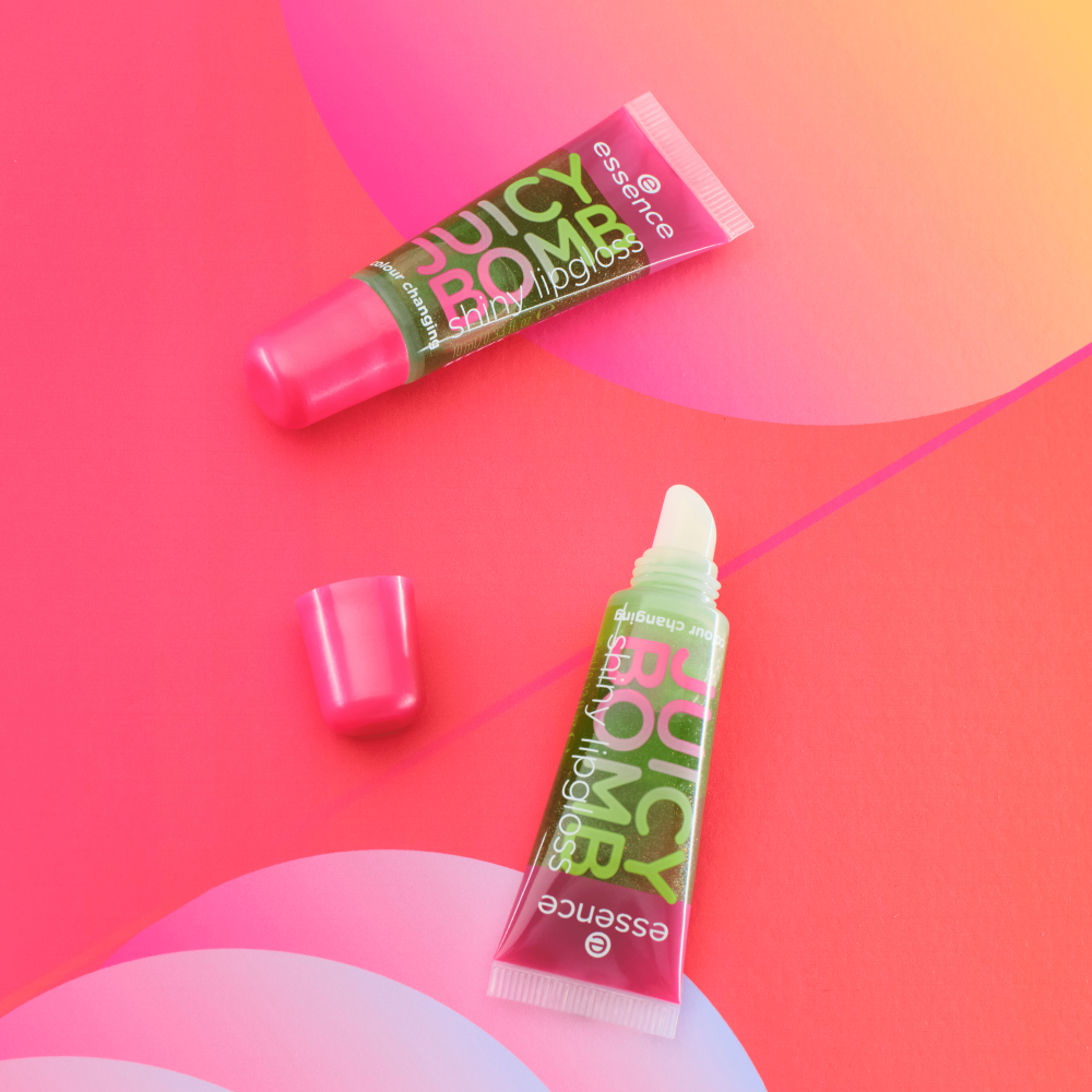 Bild: essence SAY IT WITH JUICY THANKS MY DEAR juicy bomb shiny lipgloss Glowy Gummy