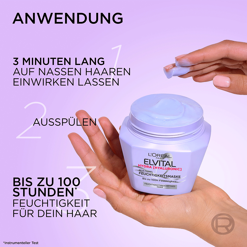 Bild: L'ORÉAL PARIS ELVITAL Hydra [Hyaluronic] Feuchtigkeitsmaske 