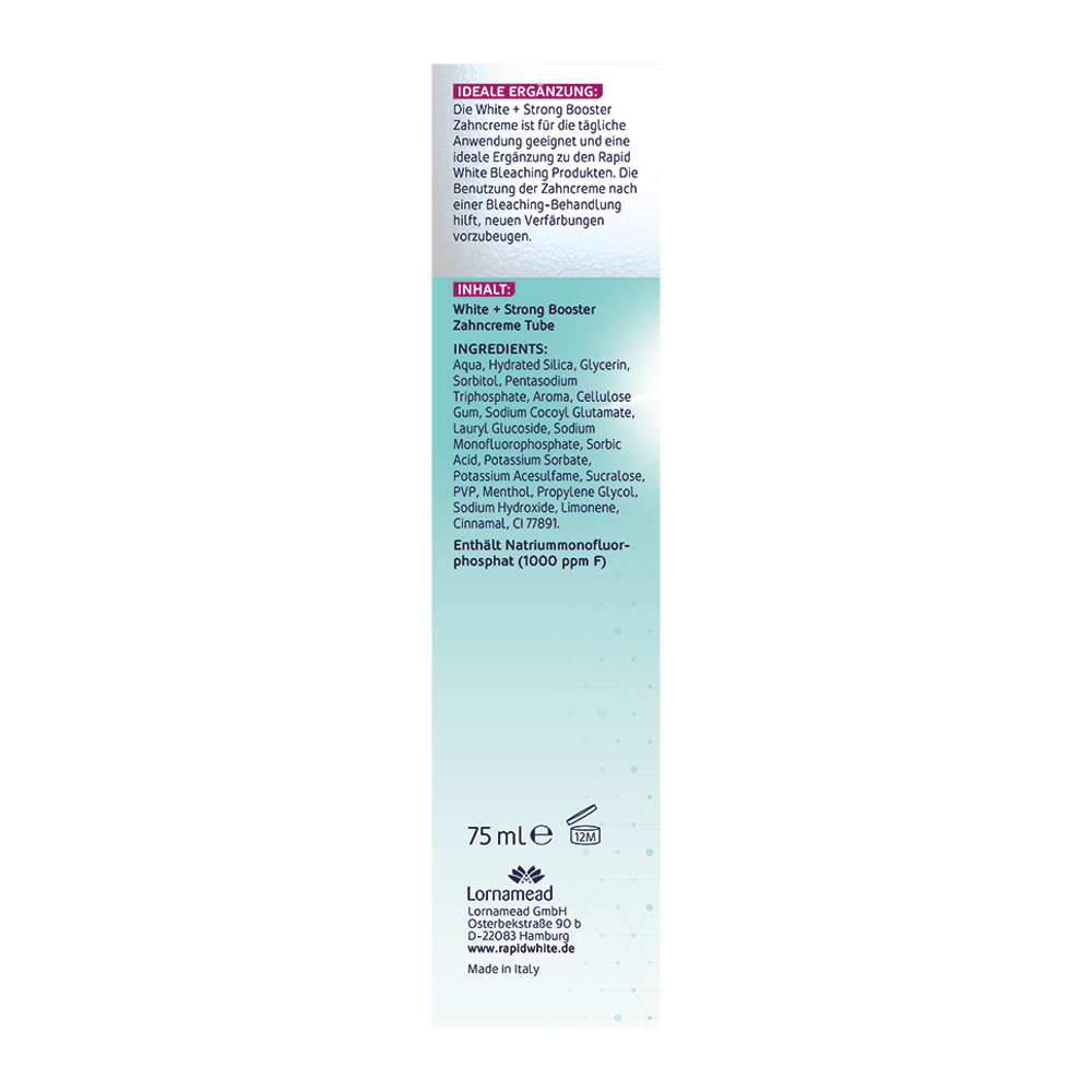 Bild: Rapid White White Strong + Booster Zahncreme