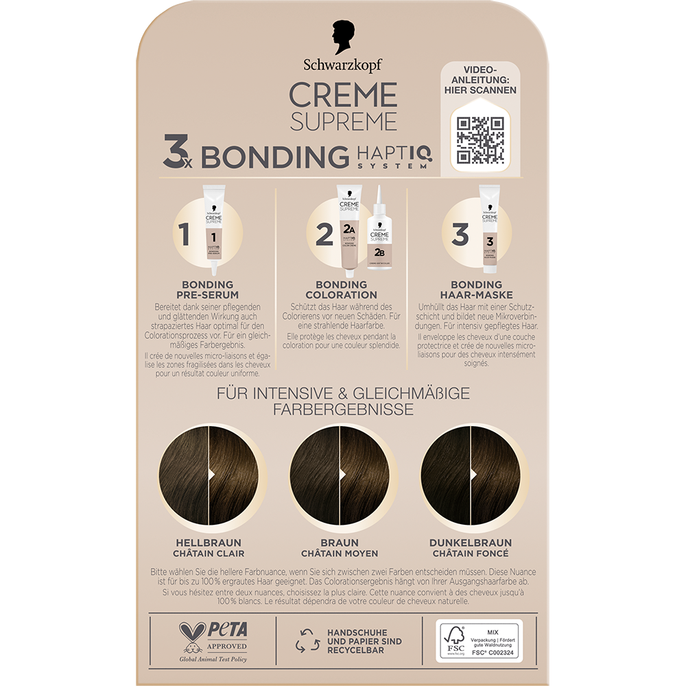 Bild: Schwarzkopf Creme Supreme Creme Coloration Natürliches Braun