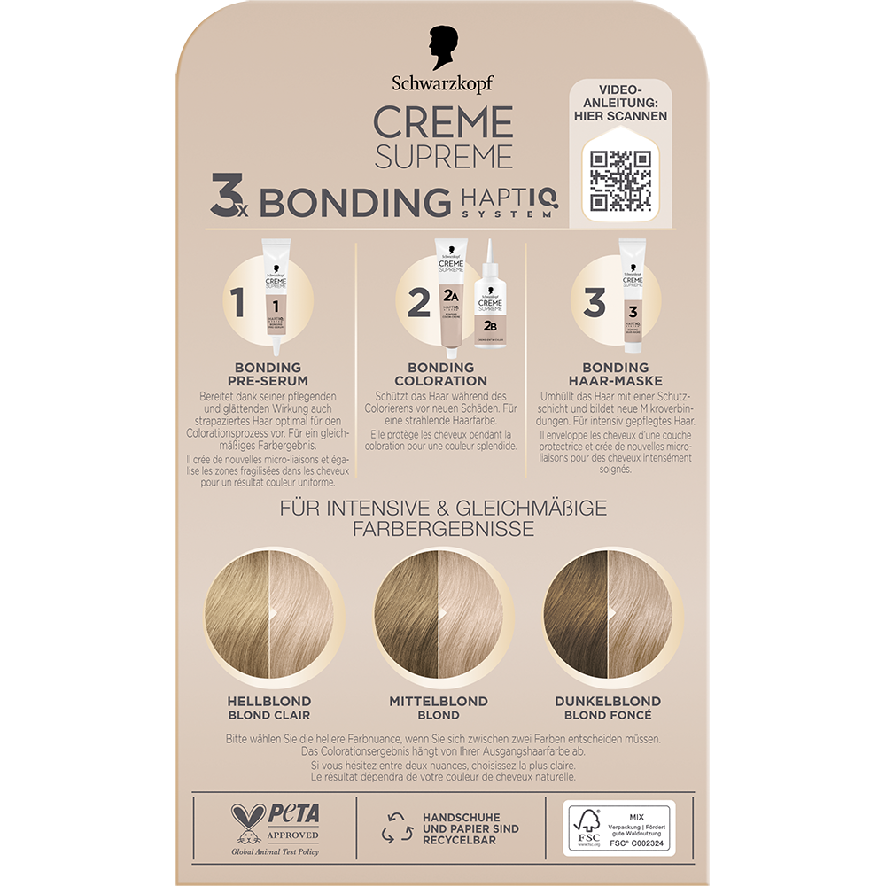 Bild: Schwarzkopf Creme Supreme Creme Coloration Extra Helles Perlblond