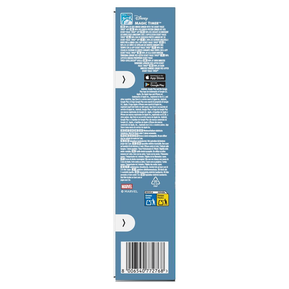 Bild: Oral-B Pro Kids Spiderman Elektrische Zahnbürste, Blau/Rot 