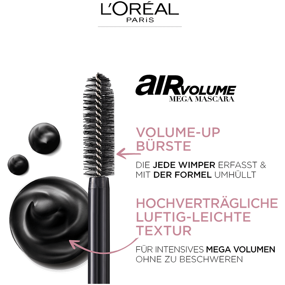 Bild: L'ORÉAL PARIS Air Volume Mega Mascara SCHWARZ