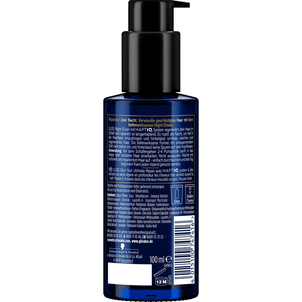 Bild: Schwarzkopf GLISS Night Elixier Ultimate Repair