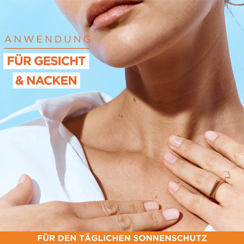 Bild: GARNIER AMBRE SOLAIRE Sonnenschutzfluid Niacinamid LSF50+