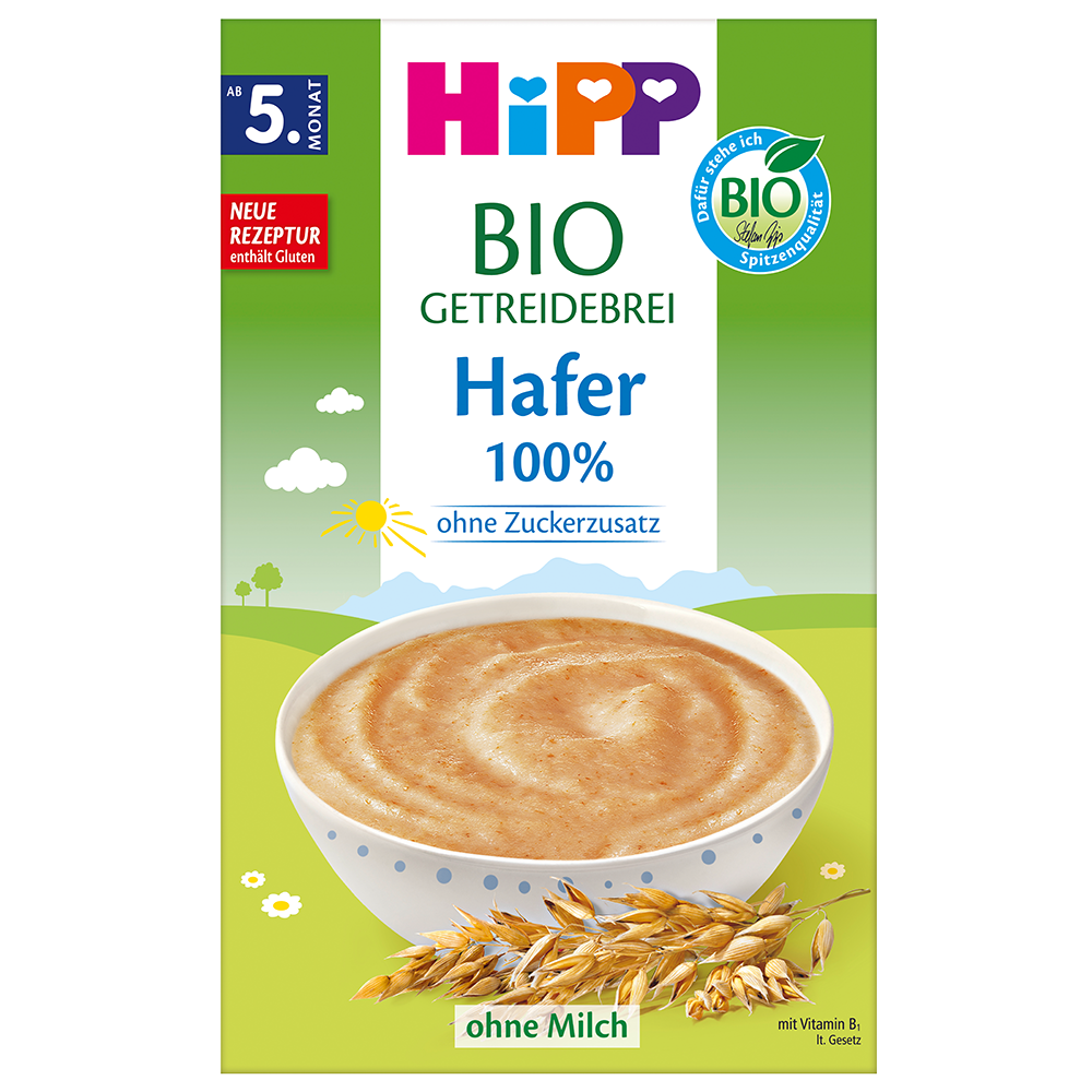 Bild: HiPP Bio Getreidebrei Hafer 100% 