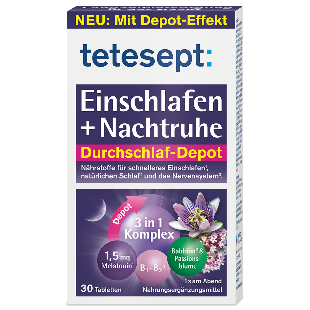 Bild: tetesept: Einschlafen + Nachtruhe Durchschlaf-Depot