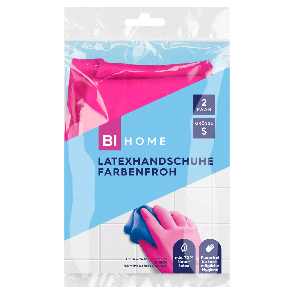 Bild: BI HOME Latexhandschuhe Farbenfroh 